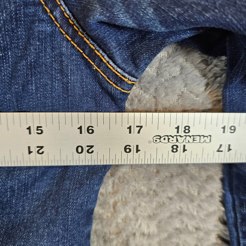 Aeropostale Womens Medium Wash Distressed Denim Trucker Jacket Blue Size M - Picture 3 of 7